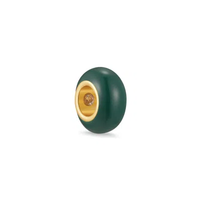 Evesaddiction Birthstone Enamel Bead - Gold / May