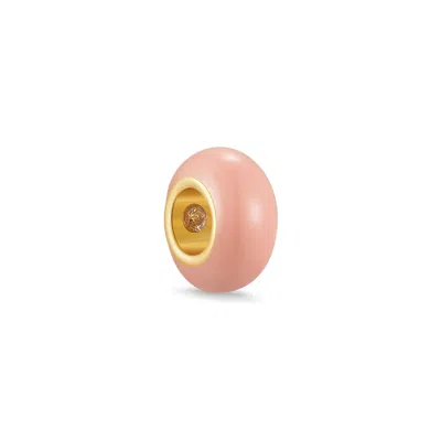 Evesaddiction Birthstone Enamel Bead - Gold / October