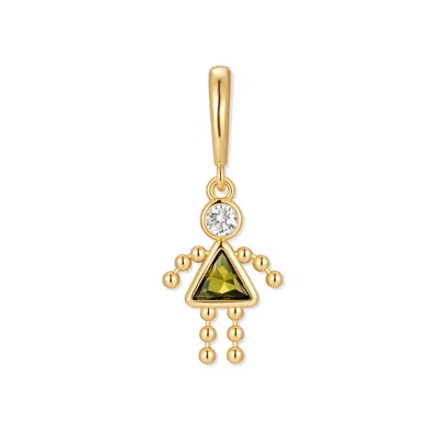Evesaddiction Birthstone Girl Charm - Gold / August