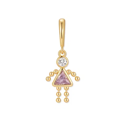 Evesaddiction Birthstone Girl Charm - Gold / June