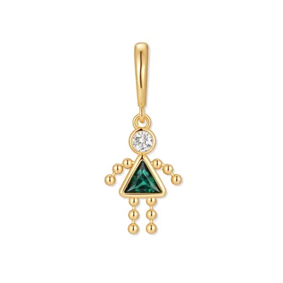 Evesaddiction Birthstone Girl Charm - Gold / May