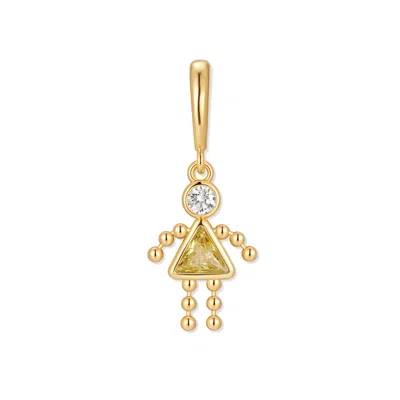 Evesaddiction Birthstone Girl Charm - Gold / November