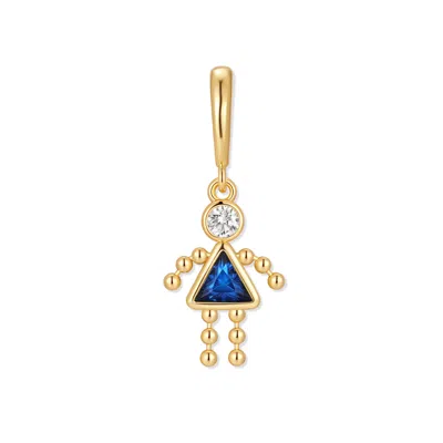 Evesaddiction Birthstone Girl Charm - Gold / September