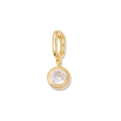 Evesaddiction Birthstone Hinge Charm - Gold / April