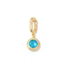 Evesaddiction Birthstone Hinge Charm - Gold / December In Blue