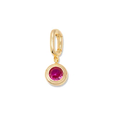 Evesaddiction Birthstone Hinge Charm - Gold / July In Pink