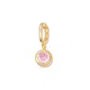 Evesaddiction Birthstone Hinge Charm - Gold / October In Pink