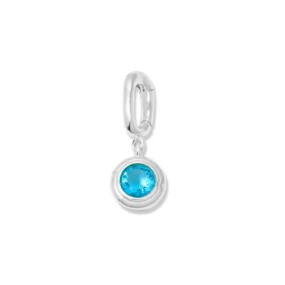 Evesaddiction Birthstone Hinge Charm - Silver / December In Blue