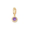 Evesaddiction Birthstone Hinge Charm In Purple