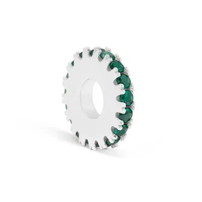 Evesaddiction Birthstone Ring Charm - Silver / May In Green