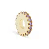 Evesaddiction Birthstone Ring Charm In Purple