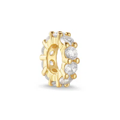 Evesaddiction Birthstone Rondelle Charm - Gold / April