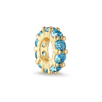 Evesaddiction Birthstone Rondelle Charm - Gold / December