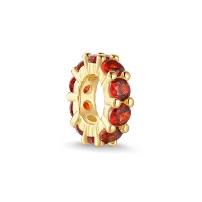 Evesaddiction Birthstone Rondelle Charm - Gold / January