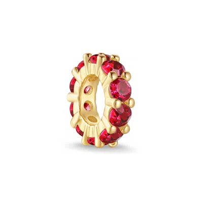 Evesaddiction Birthstone Rondelle Charm - Gold / July