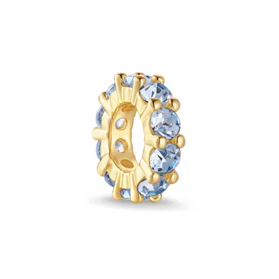 Evesaddiction Birthstone Rondelle Charm - Gold / March