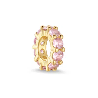 Evesaddiction Birthstone Rondelle Charm - Gold / October