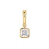 Evesaddiction Birthstone Square Hinge Charm - Gold / April In Gold