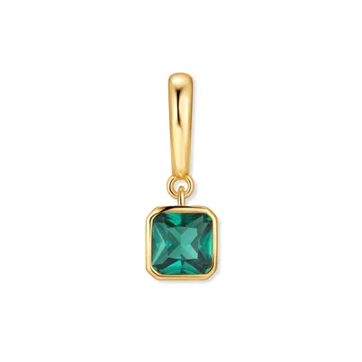 Evesaddiction Birthstone Square Hinge Charm - Gold / May