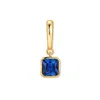 Evesaddiction Birthstone Square Hinge Charm - Gold / September In Gold