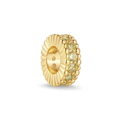 Evesaddiction Birthstone Texture Rondelle Charm - Gold / November