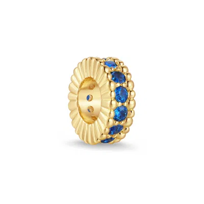Evesaddiction Birthstone Texture Rondelle Charm - Gold / September