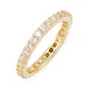 Evesaddiction Brilliant Cut Cz Gold Eternity Band In Gold