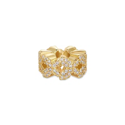 Evesaddiction Butterfly Crystal Spacer Charm In Gold