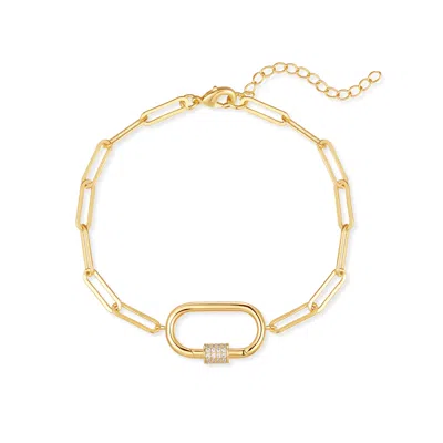Evesaddiction Carabiner Charm Bracelet In Gold