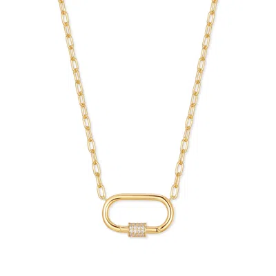 Evesaddiction Carabiner Charm Necklace In Gold