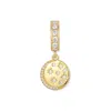 Evesaddiction Celestial Coin Dangle Spacer Charm In Gold
