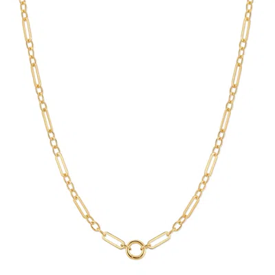 Evesaddiction Charm Paperclip Charm Necklace - Gold