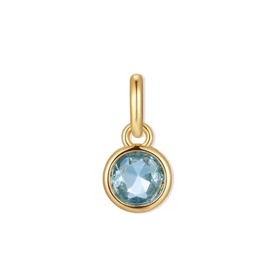 Evesaddiction Circle Bezel Birthstone Charm - Gold / December