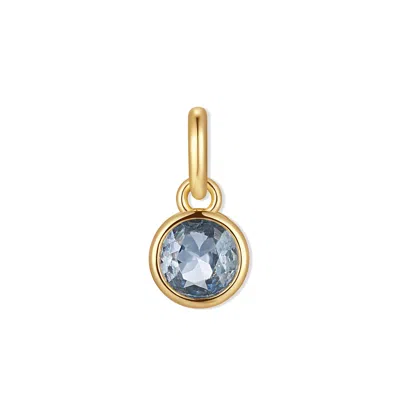 Evesaddiction Circle Bezel Birthstone Charm - Gold / March