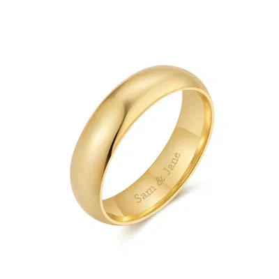 Evesaddiction Classic Wedding Band In Gold
