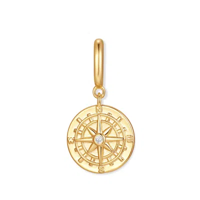 Evesaddiction Compass Charm In Gold