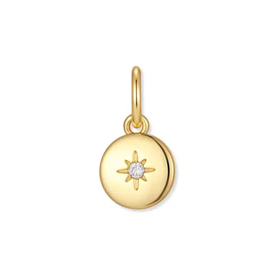 Evesaddiction Compass Dangle Charm In Gold