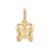 Evesaddiction Crystal Butterfly Dangle Spacer Charm In Gold