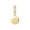 Evesaddiction Crystal Initial Dangle Charm - Gold / G In Gold