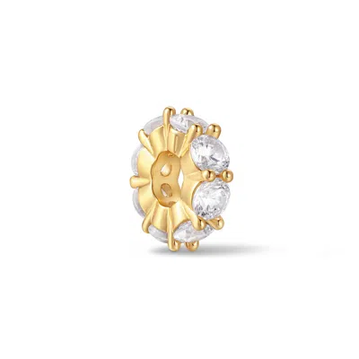 Evesaddiction Crystal Spacer Charm In Gold