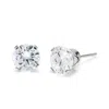 Evesaddiction Cubic Zirconia Stud Earrings - Silver / 6mm In Metallic