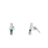 Evesaddiction Custom Bar Birthstone Earrings - Silver / 2 In Metallic