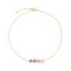 Evesaddiction Custom Bezel Set Birthstone Anklet - Gold / 4 In Gold