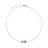 Evesaddiction Custom Bezel Set Birthstone Anklet - Silver / 2 In Silver