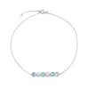 Evesaddiction Custom Bezel Set Birthstone Anklet - Silver / 6 In Silver