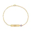 Evesaddiction Custom Bezel Set Birthstone Name Bar Bracelet In Gold