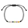 Evesaddiction Custom Bezel Set Birthstone String Bolo Bracelet - Gold / 6 In Black
