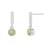 Evesaddiction Custom Bezel Set Charm Bar Earrings - Silver In Metallic