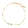Evesaddiction Custom Birthstone Arrow Bracelet - Gold / 1 In Gold