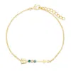 Evesaddiction Custom Birthstone Arrow Bracelet - Gold / 3 In Gold